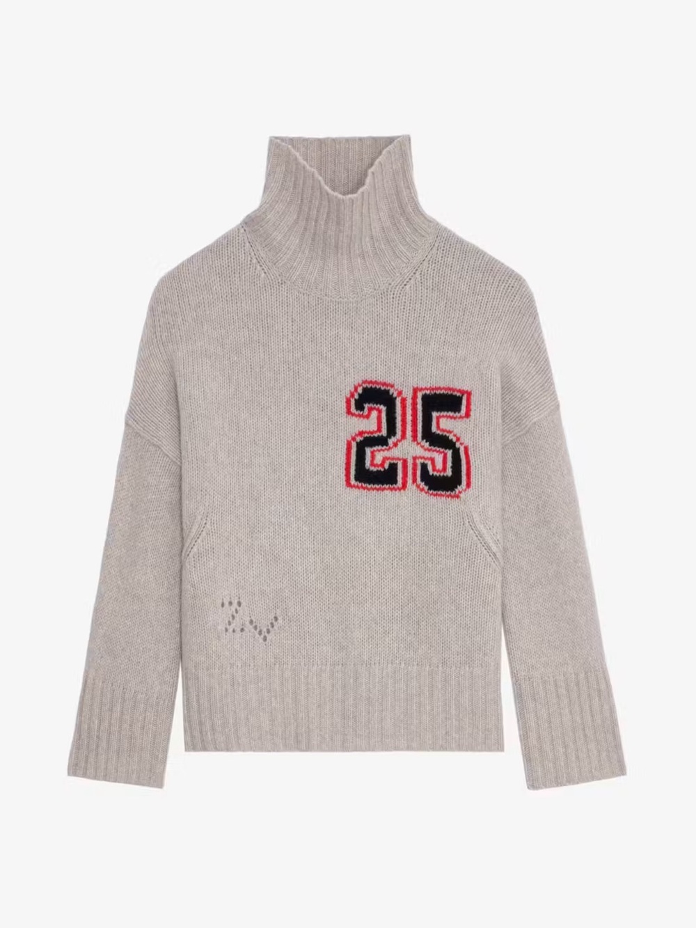 Zadig & Voltaire Blee We 25 Merino Wool Mockneck Turtleneck Sweater